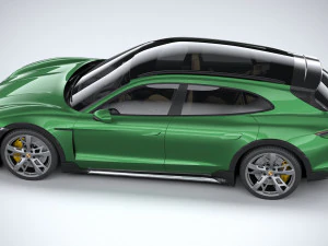 Porsche Taycan Turbo S Cross Turismo 2021 3D Model