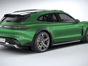 Porsche Taycan Turbo S Cross Turismo 2021 3D Model
