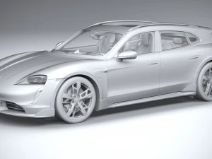 Porsche Taycan Turbo S Cross Turismo 2021 3D Model