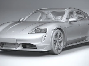 Porsche Taycan Turbo S Cross Turismo 2021 3D Model
