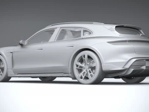 Porsche Taycan Turbo S Cross Turismo 2021 3D Model