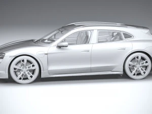 Porsche Taycan Turbo S Cross Turismo 2021 3D Model
