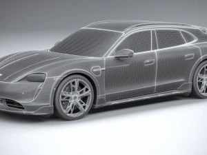 Porsche Taycan Turbo S Cross Turismo 2021 3D Model