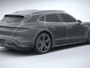Porsche Taycan Turbo S Cross Turismo 2021 3D Model