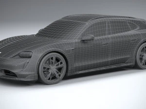 Porsche Taycan Turbo S Cross Turismo 2021 3D Model
