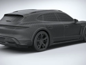 Porsche Taycan Turbo S Cross Turismo 2021 3D Model