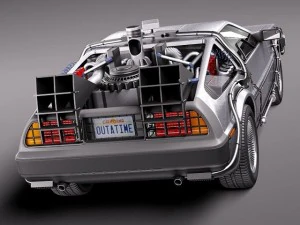 DeLorean DMC-12 Back To The Future 3D Model