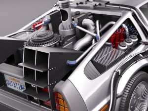DeLorean DMC-12 Back To The Future Modello 3D