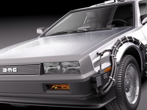 DeLorean DMC-12 Back To The Future Modello 3D
