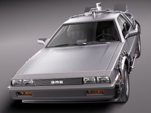 DeLorean DMC-12 Back To The Future Modello 3D