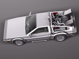 DeLorean DMC-12 Back To The Future Modello 3D