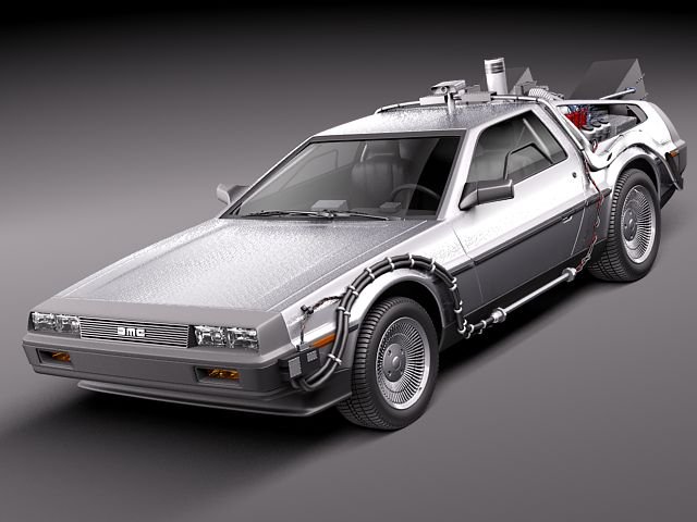 DeLorean DMC-12 Back To The Future Modello 3D .c4d .max .obj .3ds .fbx .stl .blend 
