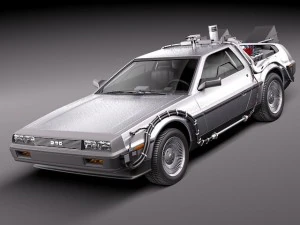 DeLorean DMC-12 Geleceğe D&ouml;n&uuml;ş 3D Model