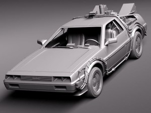 DeLorean DMC-12 Back To The Future Modello 3D