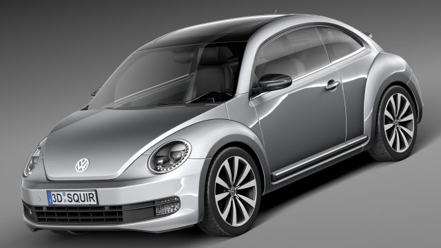 Volkswagen Beetle 2012 3D Model .c4d .max .obj .3ds .fbx .stl .blend 