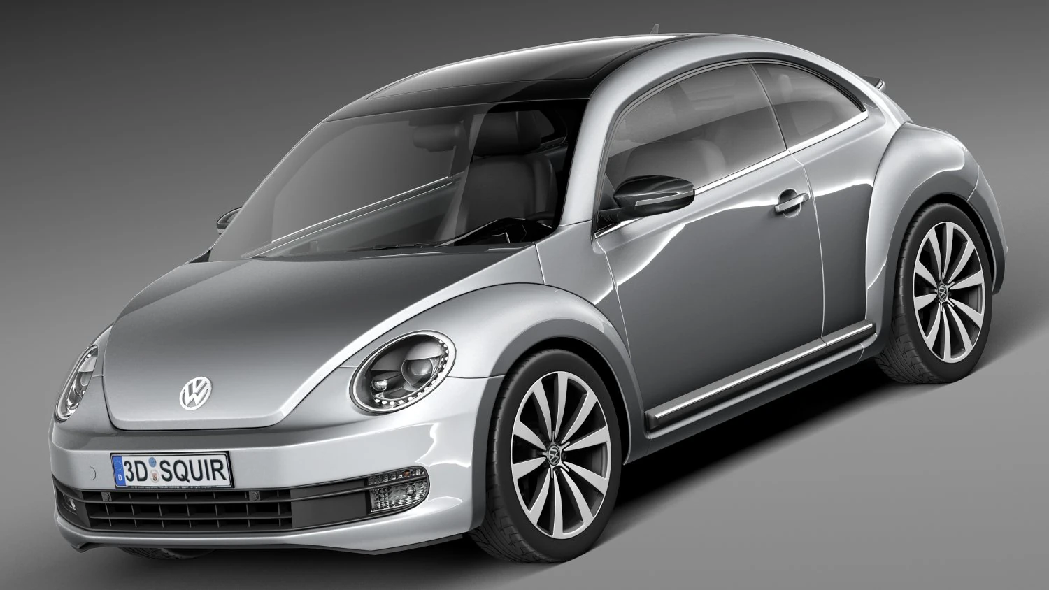 Volkswagen Beetle 2012 3D Model .c4d .max .obj .3ds .fbx .stl .blend 