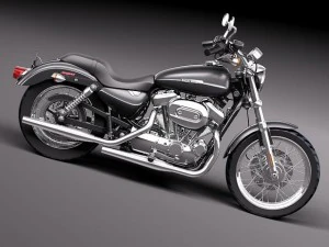 Harley Davidson Sportster 1200 2010 3D Model