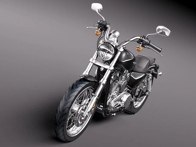 Harley Davidson Sportster 1200 2010 3D Model .c4d .max .obj .3ds .fbx .stl .blend 