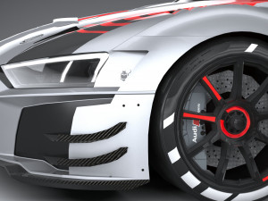 Audi R8 LMS GT3 2020 Lowpoly 3D 模型