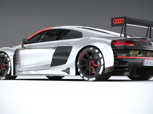 Audi R8 LMS GT3 2020 Lowpoly 3D Model