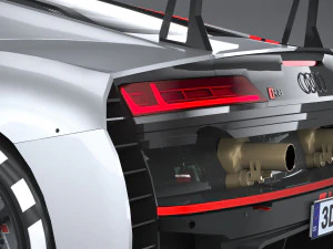 Audi R8 LMS GT3 2020 Lowpoly 3D Model
