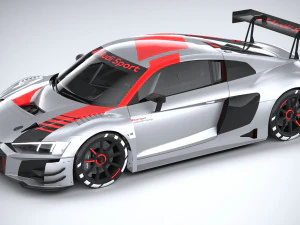 Audi R8 LMS GT3 2020 Lowpoly 3D Model