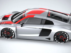 Audi R8 LMS GT3 2020 Lowpoly 3D Model