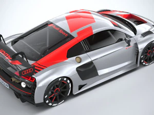 Audi R8 LMS GT3 2020 Lowpoly 3D Model