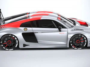 Audi R8 LMS GT3 2020 Lowpoly 3D Model