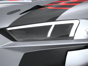 Audi R8 LMS GT3 2020 Lowpoly 3D Model