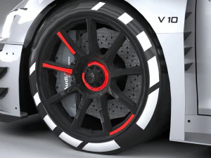 Audi R8 LMS GT3 2020 Lowpoly 3D Model