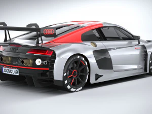 Audi R8 LMS GT3 2020 Lowpoly 3D Model