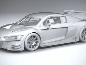 Audi R8 LMS GT3 2020 Lowpoly 3D Model