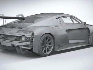 Audi R8 LMS GT3 2020 Lowpoly 3D Model