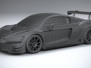 Audi R8 LMS GT3 2020 Lowpoly 3D 模型
