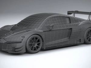 Audi R8 LMS GT3 2020 Lowpoly 3D Model