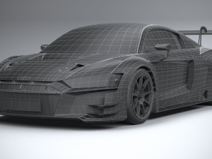 Audi R8 LMS GT3 2020 Lowpoly 3D 模型