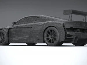 Audi R8 LMS GT3 2020 Lowpoly 3D Model