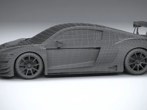 Audi R8 LMS GT3 2020 Lowpoly 3D Model
