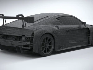 Audi R8 LMS GT3 2020 Lowpoly 3D Model