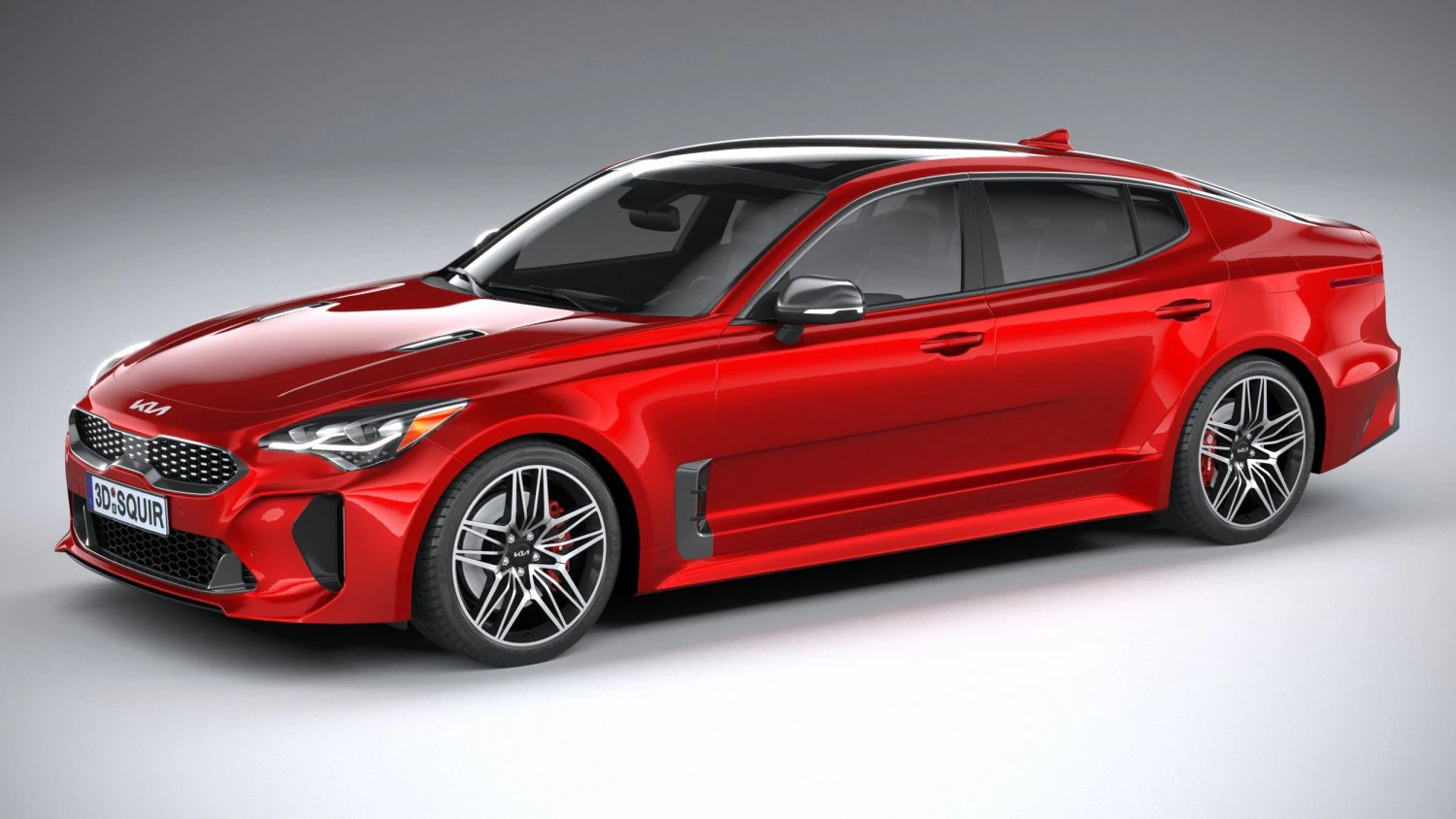 Kia Stinger GT 2022 3D Model .c4d .max .obj .3ds .fbx .stl .blend 
