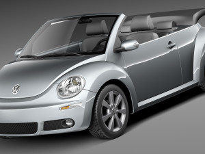 Volkswagen Beetle Convertible 2005-2011 3D मॉडल