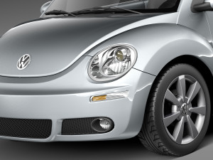 Volkswagen Beetle Convertible 2005-2011 3D Model