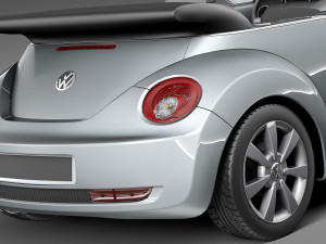 Volkswagen Beetle Convertible 2005-2011 3D Model