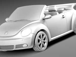 Volkswagen Beetle Convertible 2005-2011 3D Model