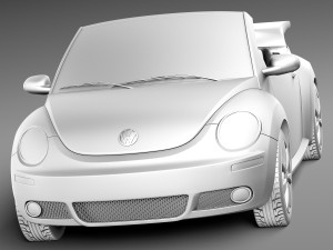 Volkswagen Beetle Convertible 2005-2011 3D Model