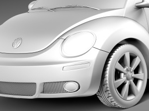 Volkswagen Beetle Convertible 2005-2011 3D Model