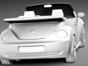 Volkswagen Beetle Convertible 2005-2011 3D Model