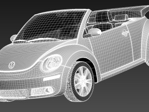 Volkswagen Beetle Convertible 2005-2011 3D Model