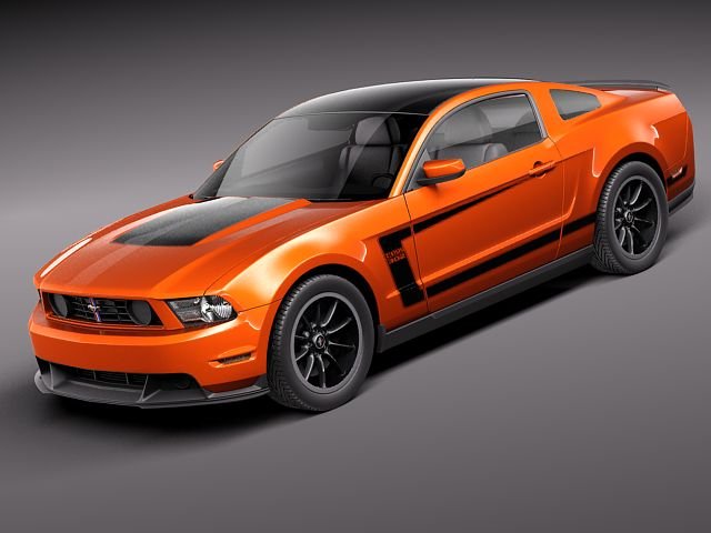 Mustang Boss 302 2012 3D Model .c4d .max .obj .3ds .fbx .stl .blend